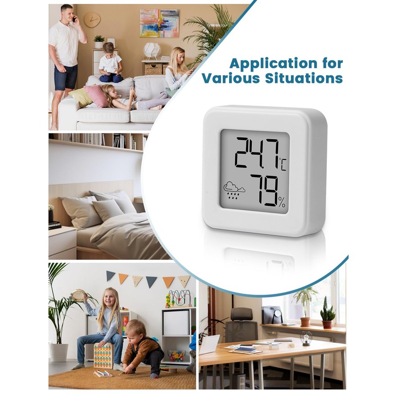 Digital Mini Thermometer Hygrometer Indoor Humidity Meter Room Temperature Monitor