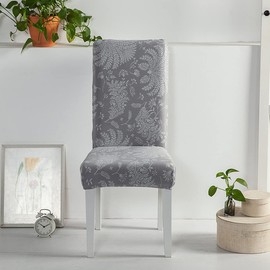 Hzdhclh Chair Slipcover Chair Cover Cream Washable Softness for 4/6 Pieces Elastic Installation Chair Protection