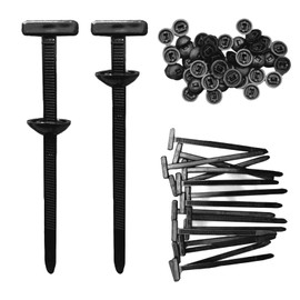 Cable Tie Buckle - ShiningUU 100 PCS Nylon Universal Black Cable Ties Heavy Duty Self-Locking | Universal Zip Ties for Car Fender & Bumper Repair | Resistant Automotive Retainer Clips