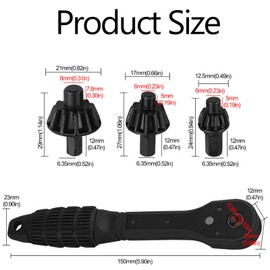Bohrfutterschlüssel, Bohrfutter, Bohrfutterschlüssel Set, 2-in-1 Ratschenschlüssel Mit 3 Bohrfuttern, Ergonomischer Griff Für Bohrmaschinen Werkzeuge, Für DIY Projekte Und Professionelle Arbeiten ﻿