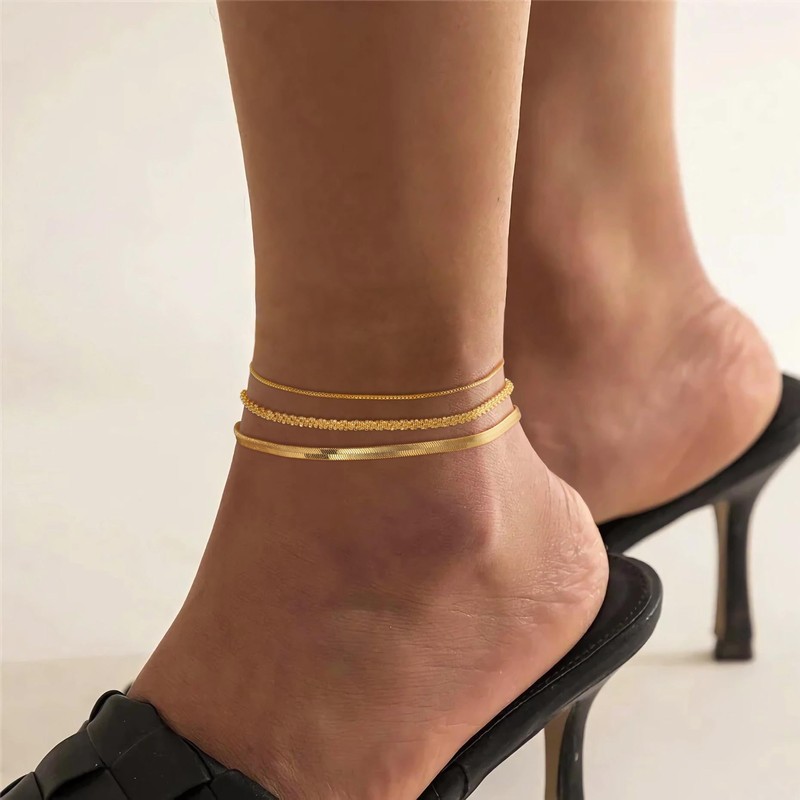 Ankle Bracelets for Women - 14K Gold/Silver Anklets for Women