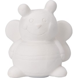 MIJOMA DIY Craft Fun Piggy Bank - Piggy Bank for Painting Yourself Made of Ceramic Plaster for Children and Adults - Includes Colours and Brushes (Bee)