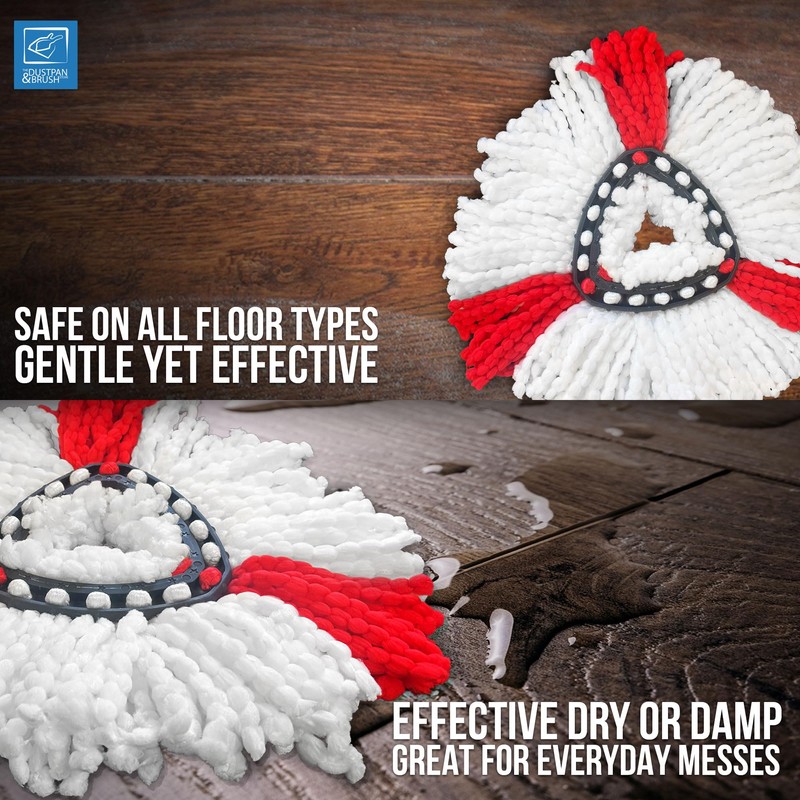 Spin Mop Heads - Compatible with Vileda Mop Head Replacement