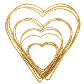 BESPORTBLE 12 Pieces Heart Dream Catcher Metal Rings Metal Rings Hoops Macrame Wire Wreath Frame DIY Door Wreath Wall Wreath Blank Wedding Decoration Living Room Decoration