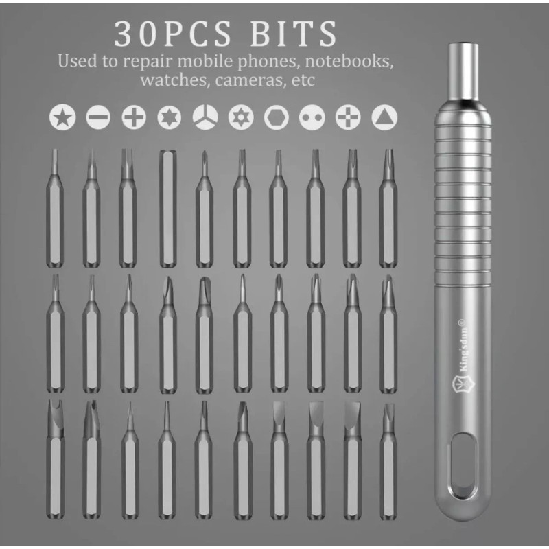Kingsdun 30 in 1 Magnetic Screwdriver Set Precision Repair Tool