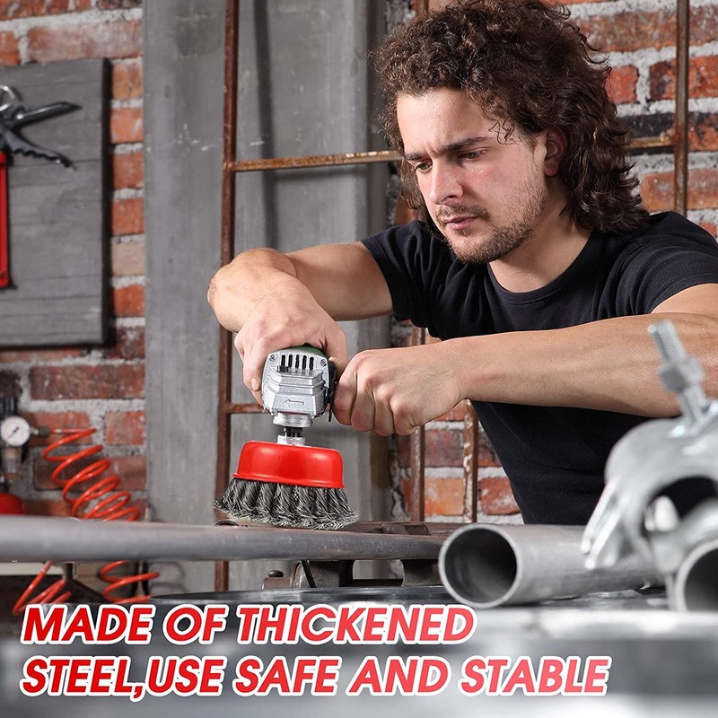 WENORA 20-Piece Knotted 3 Inch Wire Cup Brush for Angle