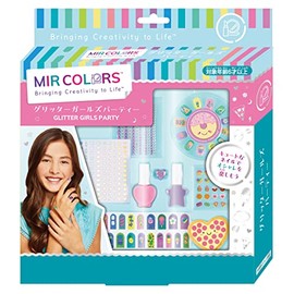Kids Cosmetics 078641 Water Soluble Nail Tip Glitter Girls Party MIR COLORS Hanayama