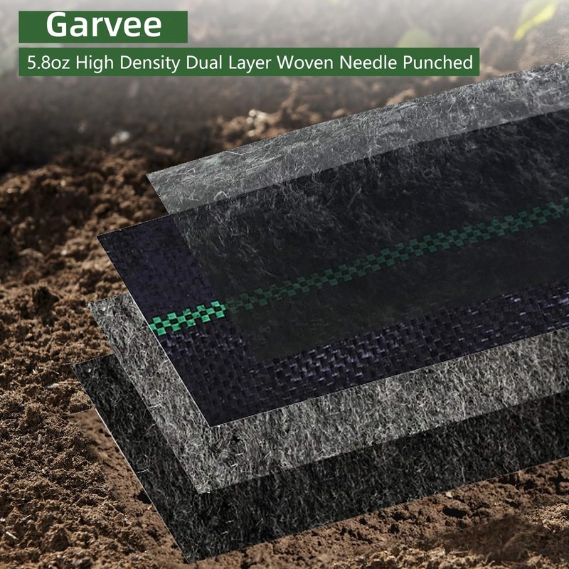 Garvee 01 Woven Landscape Fabric, Black