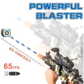 Toy Foam Blaster Guns Electric Sniper Rifle for Nerf Guns Dart with Scope 80 Soft Bullets 2 Magazine, Automatic Foam Blaster for Boy Age 6-12 Years