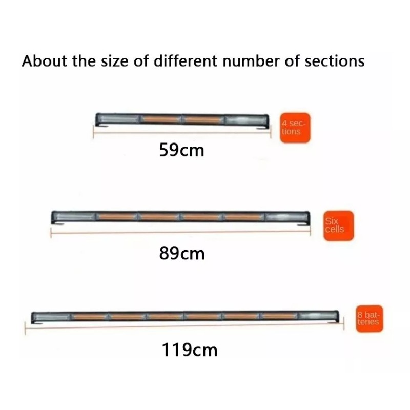 PUNKZZ Barra Torreta Estrobo Codigo Leds Cob Policia 47 PuLG