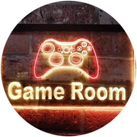 Game Room Console Man Cave Garage Dual Colour LED Bar Light Neon Light Advertising Neon Sign Red & Yellow 300 x 210 mm st6s32-j0984-ry