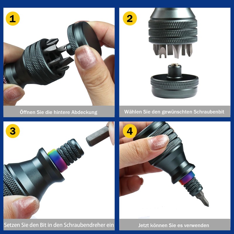 7 in 1 Screwdriver Set with Magnetic Tip, Mini Hand