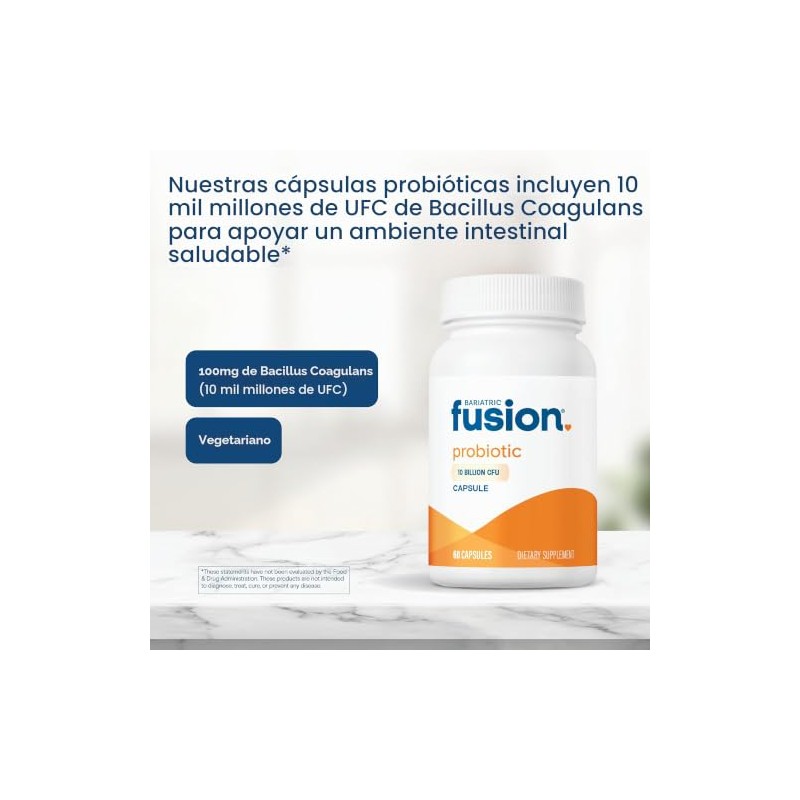 Bariatric Fusion Cápsula Probiótica con 10 Mil Millones UFC de
