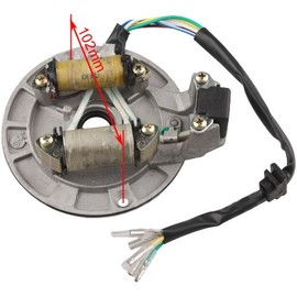 X-PRO 2-Coil Magneto Stator for 70 cc 90CC 110 cc 125cc Kick Start Dirt Bikes Pit Bike SSR Coolster Roketa