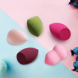 1pc Egg & Waterdrop Makeup Sponge for Foundation Blending Assorted Colors and Shapes 50ea