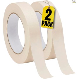 NoBrand General Purpose Masking Tape, 0.94-Inch by 60.1-Yards, 3" Core, 2/Pack (1 Inch)
