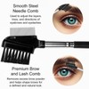 Dual-Sided Eyelash & Eyebrow Spoolie Brush: Reusable Comb with Stainless