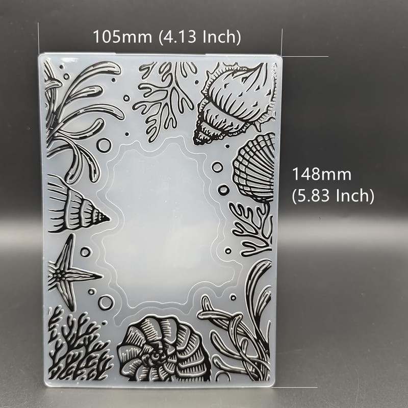 Plastic Embossing Folder A6 Size Underwater World Paper Crafts Plastic
