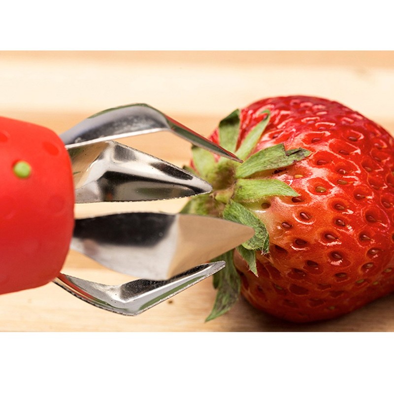 NewFerU Multi Claw Strawberry Huller Stainless Steel Plasitc Fruit Berry