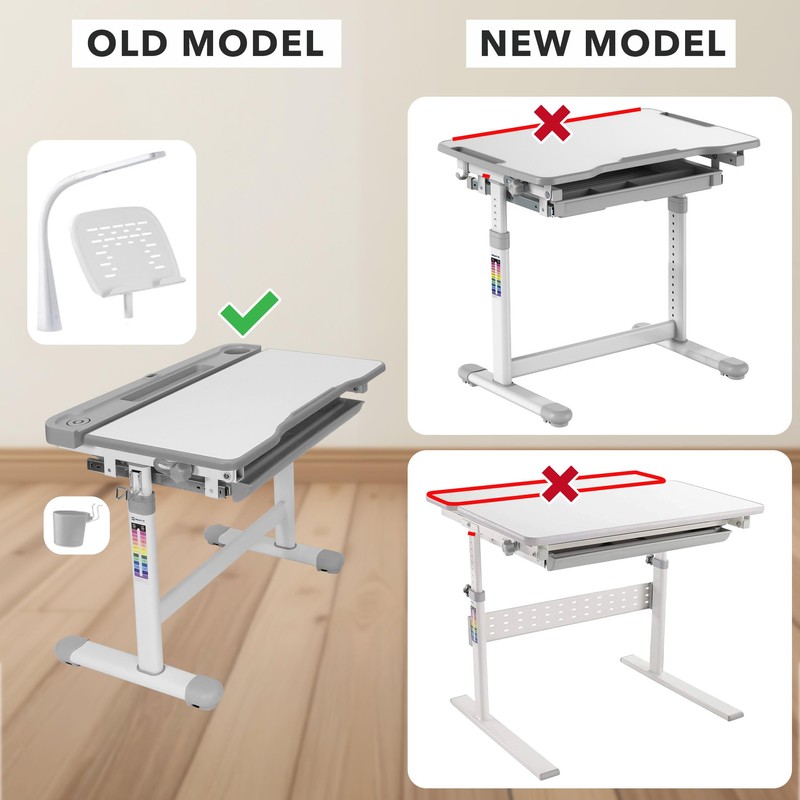 Mount-It! Accessory Kit for Height Adjustable-Kids-Desk | Includes LED-Lamp, Book