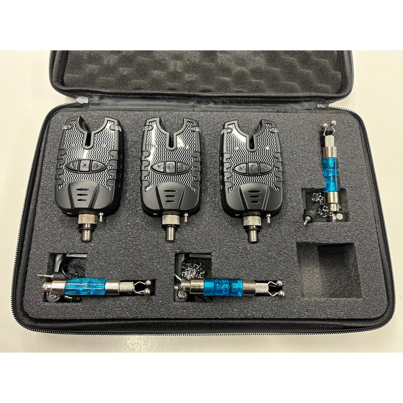 TMC 3 x Carp Fishing Bite Alarm and illuminated Swinger