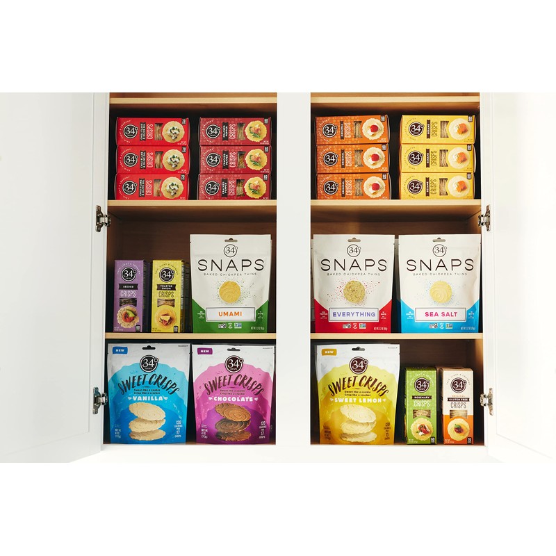 34 Degrees Sesame Crisps | Light & Crunchy Thin Crackers