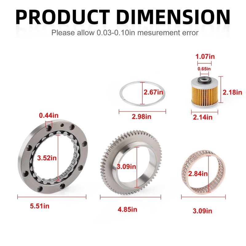 One Way Starter Clutch Bearing Kit for Yamaha XVS1100 V-Star