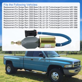 JDMSPEED New Fuel Shut Off Solenoid With Bracket Kits 3931570 5016244AA Replacement For Dodge Diesel Cummins 94-98 5.9L