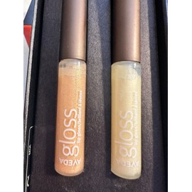 Aveda NIB Aveda Feed My Lips Shimmer Topper Lip Gloss DUO TRAVEL SIZE .08 oz