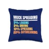 Funny Farmers Muck Spreader And Farming Manure Throw Pillow