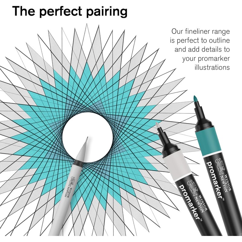 Winsor & Newton 0290190 ProMarker Set - Primary Colours, 3