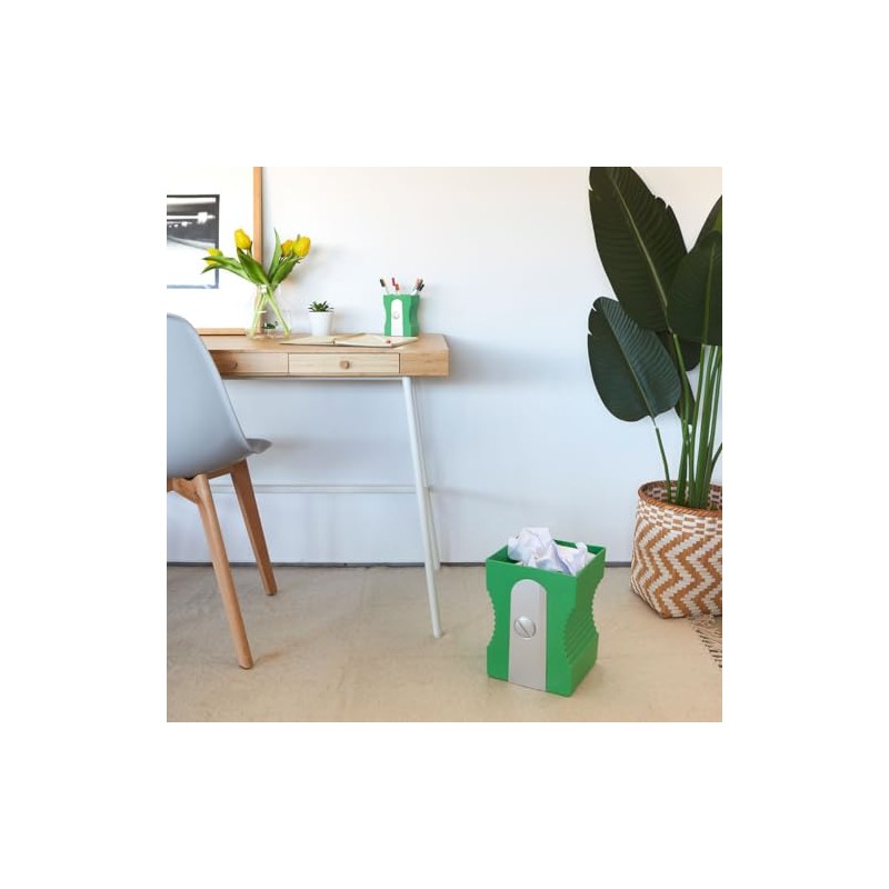 balvi Sharpener Waste Paper Bin Green Original and Fun in