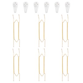 Plate Hangers for Wall for 11-20 inch, 6 Pack, Gold