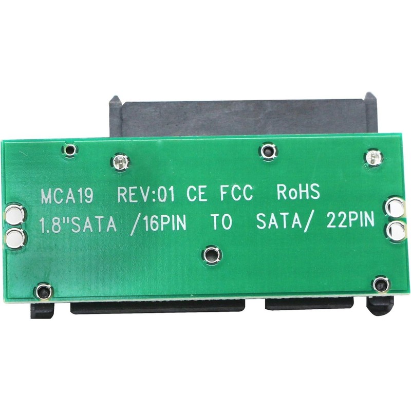AYMBH 1.8" Micro SATA 16-Pin (7+7+2) Female to 2.5" SATA
