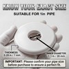 1 Inch Split Wall Flange Escutcheon Plate (2 Pack), Self-Adhesive