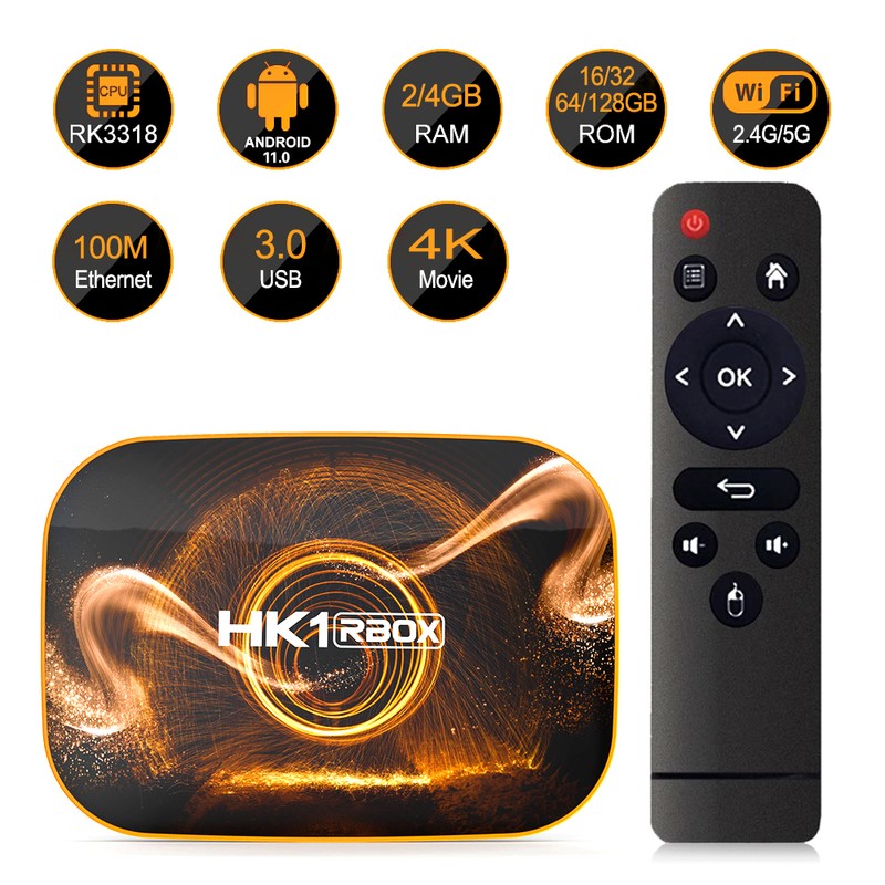 HK1 RBOX R1 Smart TV Box Android 11.0 UHD 4K