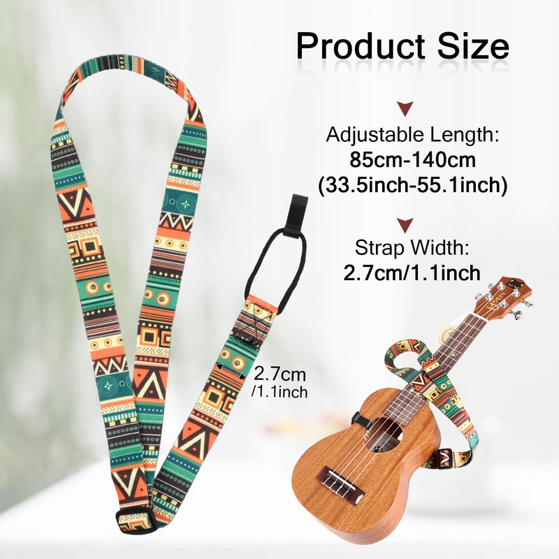 emperoch Ukulele Strap, Neck Loop for Ukulele, Adjustable, Ukulele Strap,