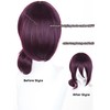 Reze Cosplay Wig Short Dark Purple Anime Cosplay Wigs with