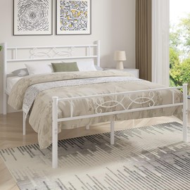 VECELO 14" Full Bed Frame,Full Size Metal Platform Bed Frame with Headboard and Footboard,Premium Steel Slat Support/No Box Spring Needed/Noise-Free/Easy Assembly