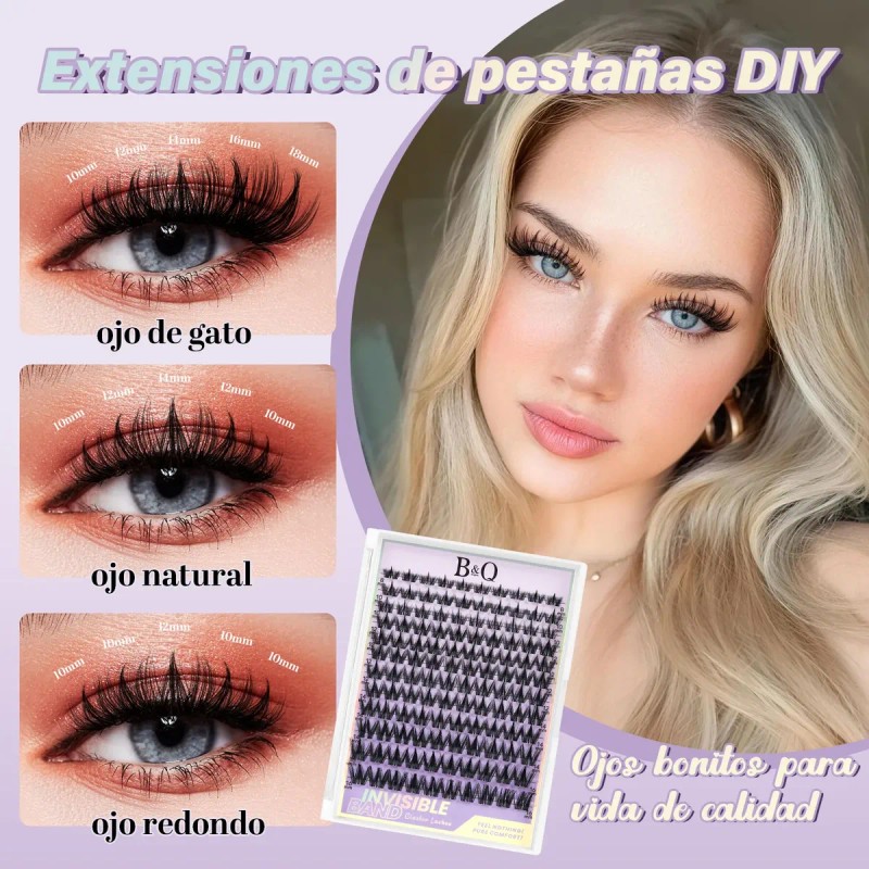Kit De Extensiones De Pestañas Raíces Invisibles B&q Chispa