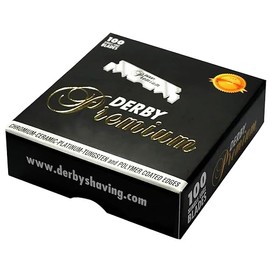 DERBY TOKAI Swedish Steel - Cuchillas de afeitar (100 unidades), color negro