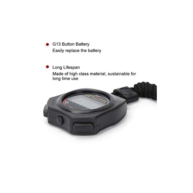 Sports Stopwatch Timer Multifunctional Digital Handheld Stopwatch 2 Pcs
