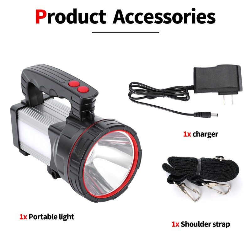Vanvale Superbright LED Handheld Searchlight Tactical Waterproof Spotlight High Power
