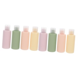 Housoutil 8pcs Leak Travel Bottles Portable Toiletry Containers for Shampoo Lotion and Refillable Travel Accessories Rainbow Colors