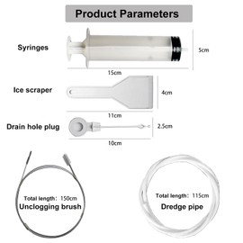 8 pcs Refrigerator Water Line Cleaning Kit Reusable Fridge Water Line Cleaner Cleaning Tool for Fridges Drinking Water Dispensers and Ice Maker