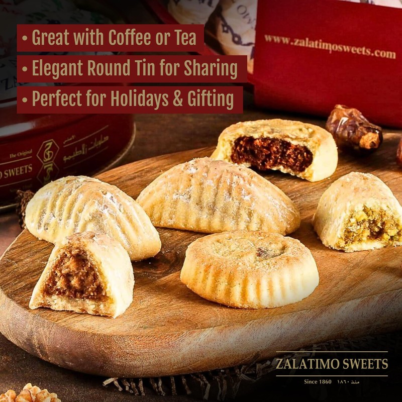 Zalatimo Sweets Since 1860, 100% All Natural Assorted Mamoul Shortbread