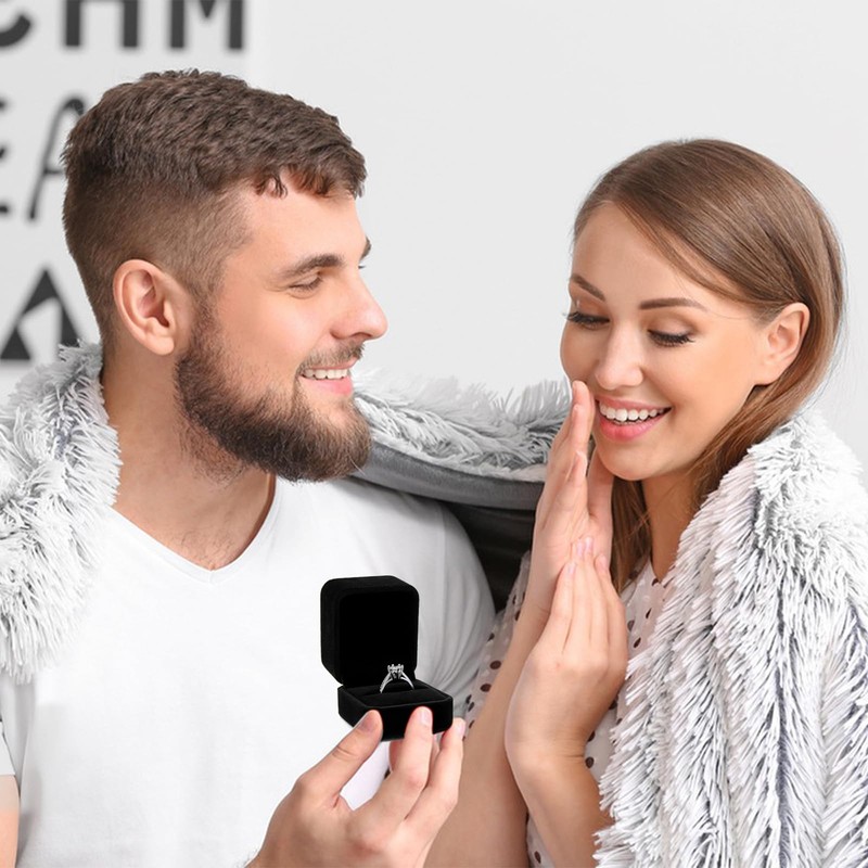 WisePoint Ring Box, Velvet Wedding Ring Box Engagement Ring Box,