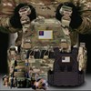 2PCS Cross Flag Patches Embroidered Morale Patch Hook and Loop