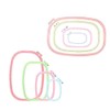 4 Pieces Plastic Embroidery Hoops Square Cross Stitch Hoops for