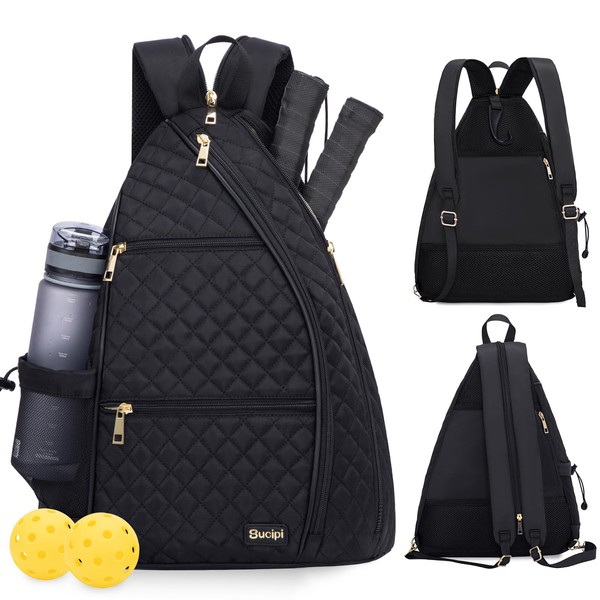 Sucipi Pickleball Bag for Women, Pickleball Backpack with Fence Hook